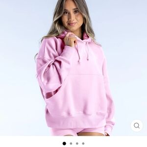 DYFNE Pink Hoodie Sweatshirt for Women